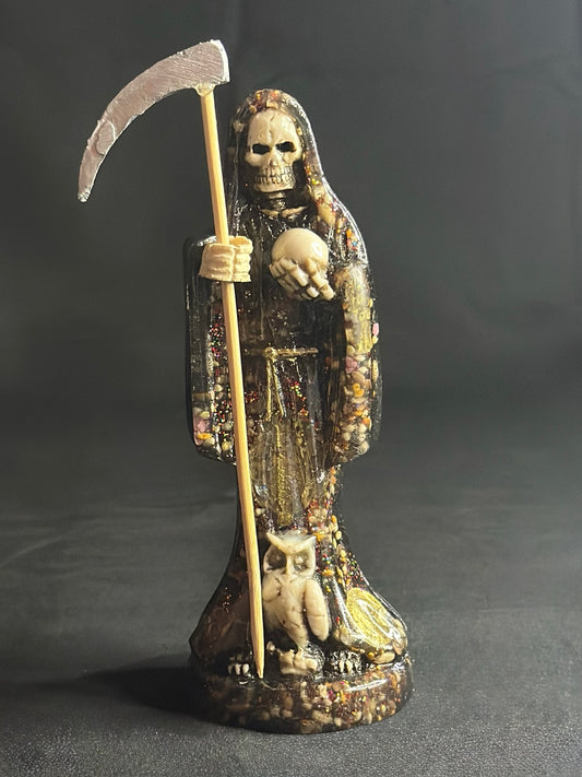 Santa muerte Negra semilla transparente