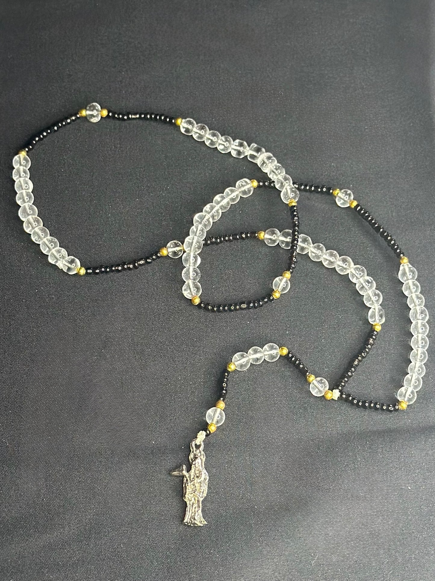 Rosaire noir de la Santa Muerte